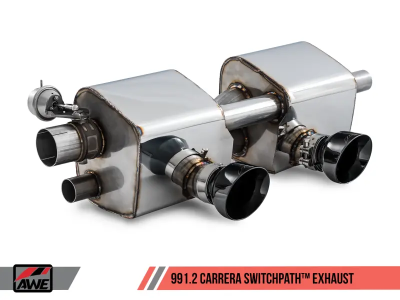 Awe Tuning Porsche 911 (991.2) Carrera / S Switchpath Exhaust For Pse Cars - Diamond Black Tips 1