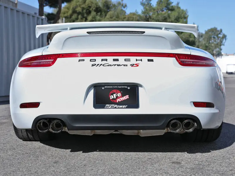 Afe Machforce Xp 12-16 Porsche 911 Carrera H6-3.8L Ss-304 Cat-Back Exhaust W/Carbon Fiber Tips 2