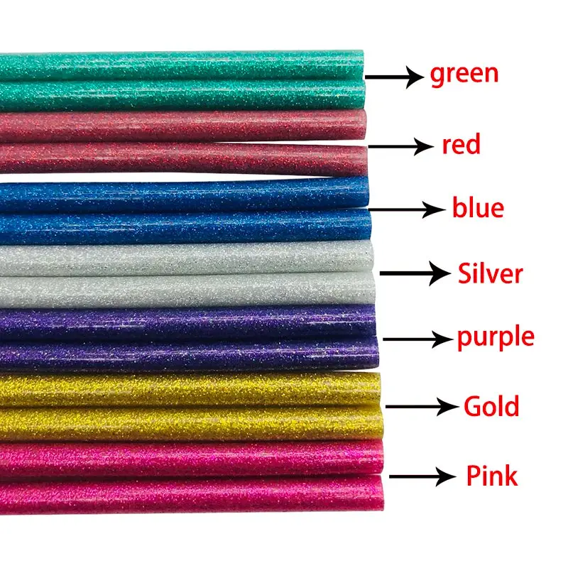 Mario Glitter Coloured 7X200mm Hot Melt Mini Glue Sticks For Glue Gun (1 Pc) 1