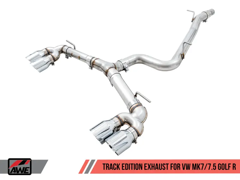 Awe Tuning Mk7.5 Golf R Track Edition Exhaust W/Chrome Silver Tips 102Mm 1