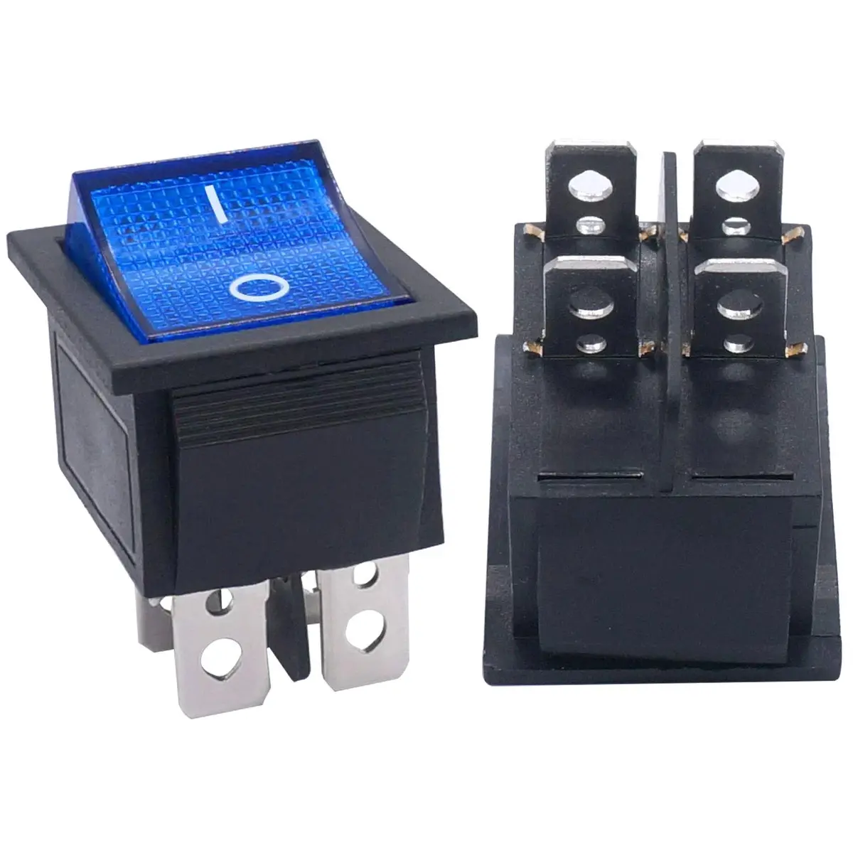 Kcd4 Blue 250V 16A Dpst On-Off 4 Pin Rocker Switch 2