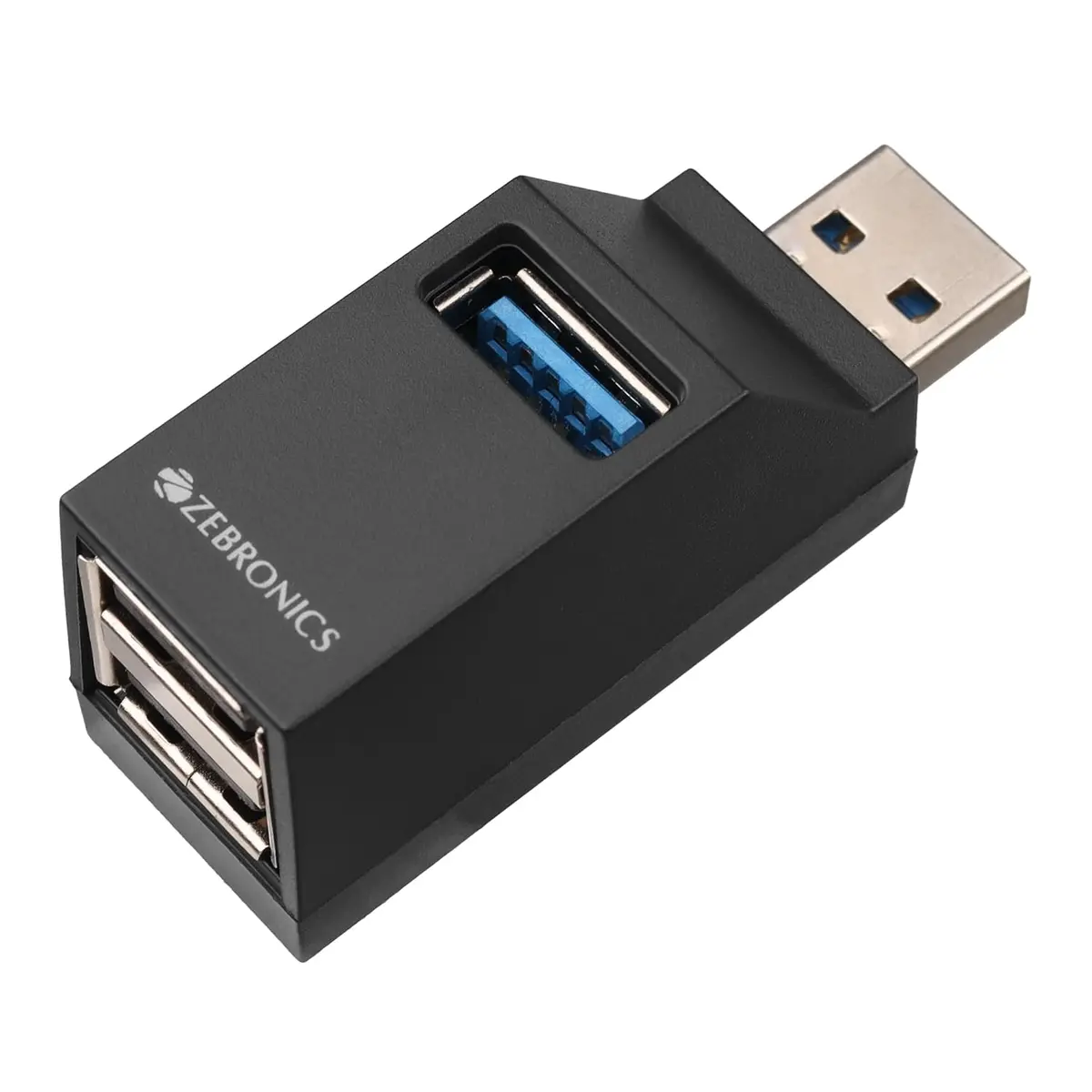 Zebronics 180Hb Usb Hub, 3 Ports, Usb 3.0, Transfer Speeds Upto 5 Gbps, Lightweight Design, Multi Os Compatible, Plug And Play 1