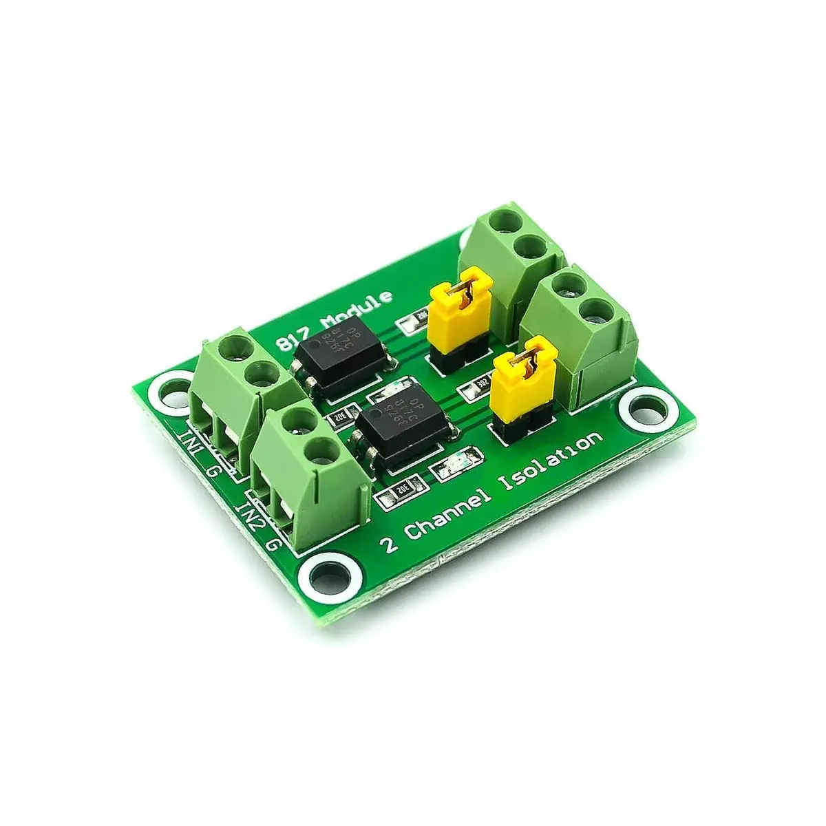 Pc817 2 Channel Optocoupler Isolation Board Voltage Converter Adapter Module 1
