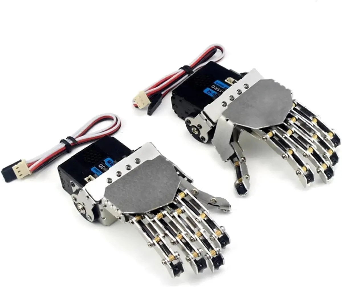 Robot Arm Hand Five Fingers Claw Mini Bionic Hand Humanoid Robot Hand Gripper (Left + Right ) 1