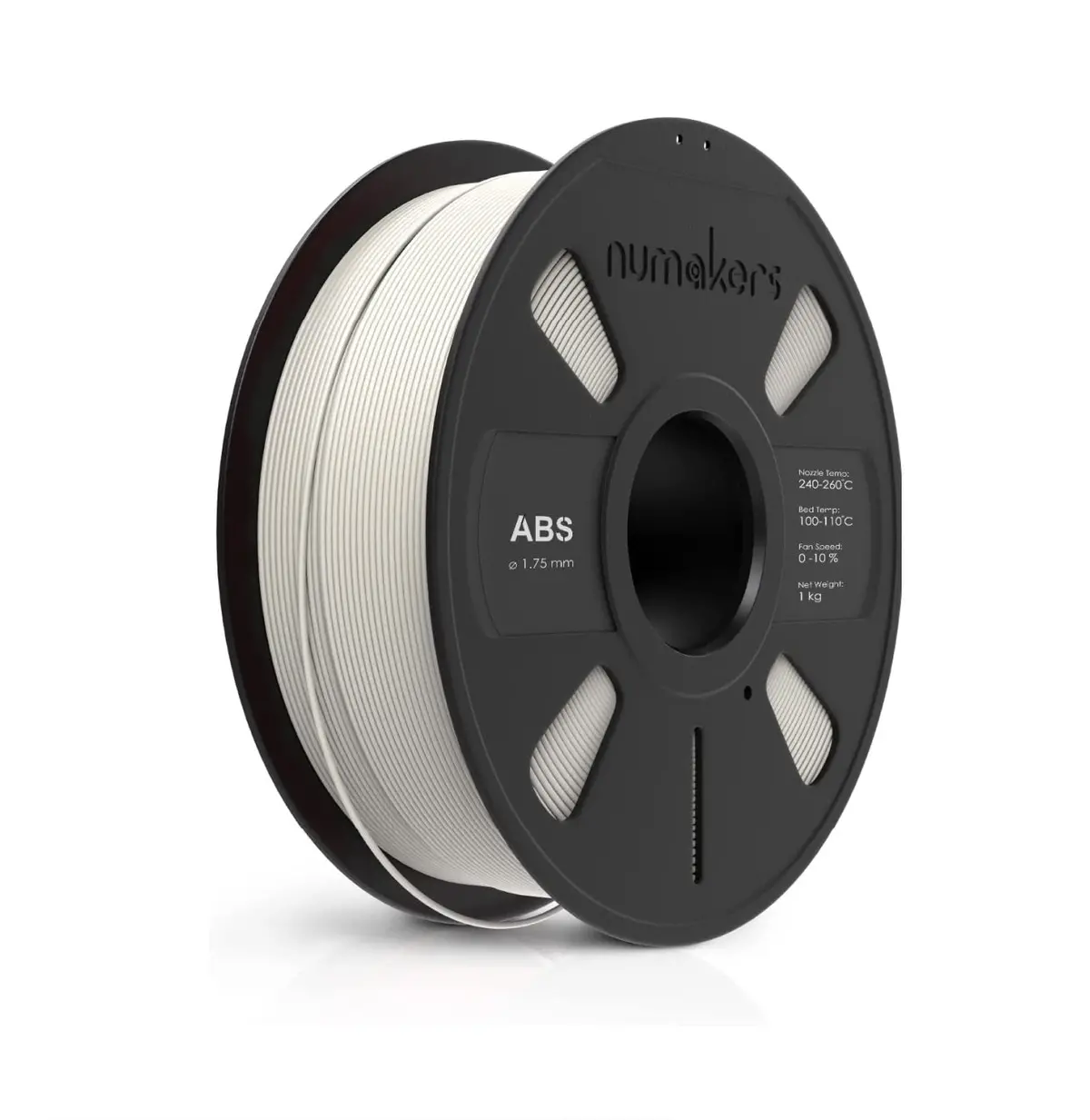 Numakers Abs Filament- Pure White - 1.75 Mm / 1 Kg 1