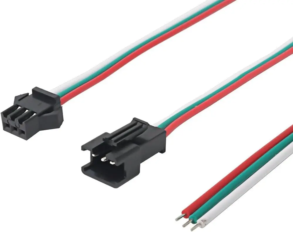 3 Pin Jst Male And Female Rmc Connector With Wire 15Cm (1 Pair) 1