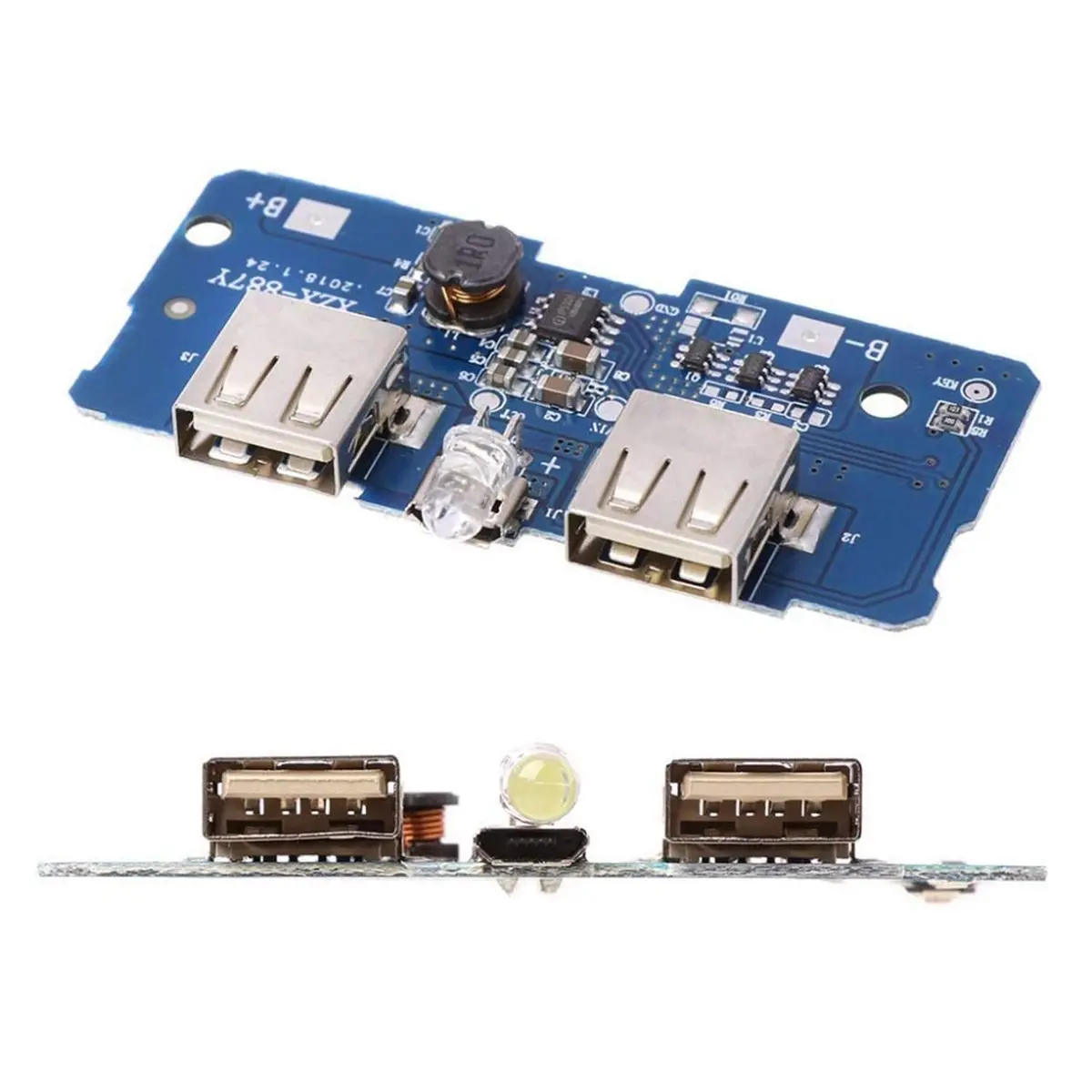 Dual Usb 5V 2A Power Bank Charging Module / Charging Circuit Board / Step Up Boost Power Supply Module 1