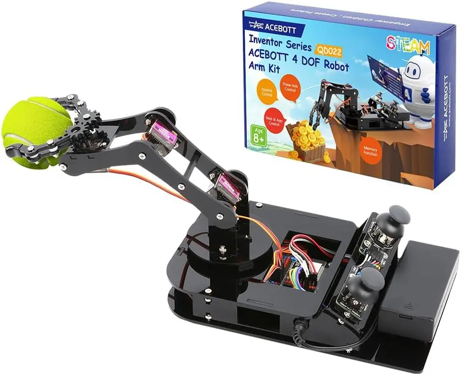 Acebott Qd022 4 Dof Programmable Robot Arm Kit For Beginners And Teens Compatible With Arduino 1