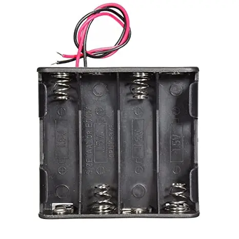 4 X Aa 1.5V Battery Holder Box, Without Cover 1