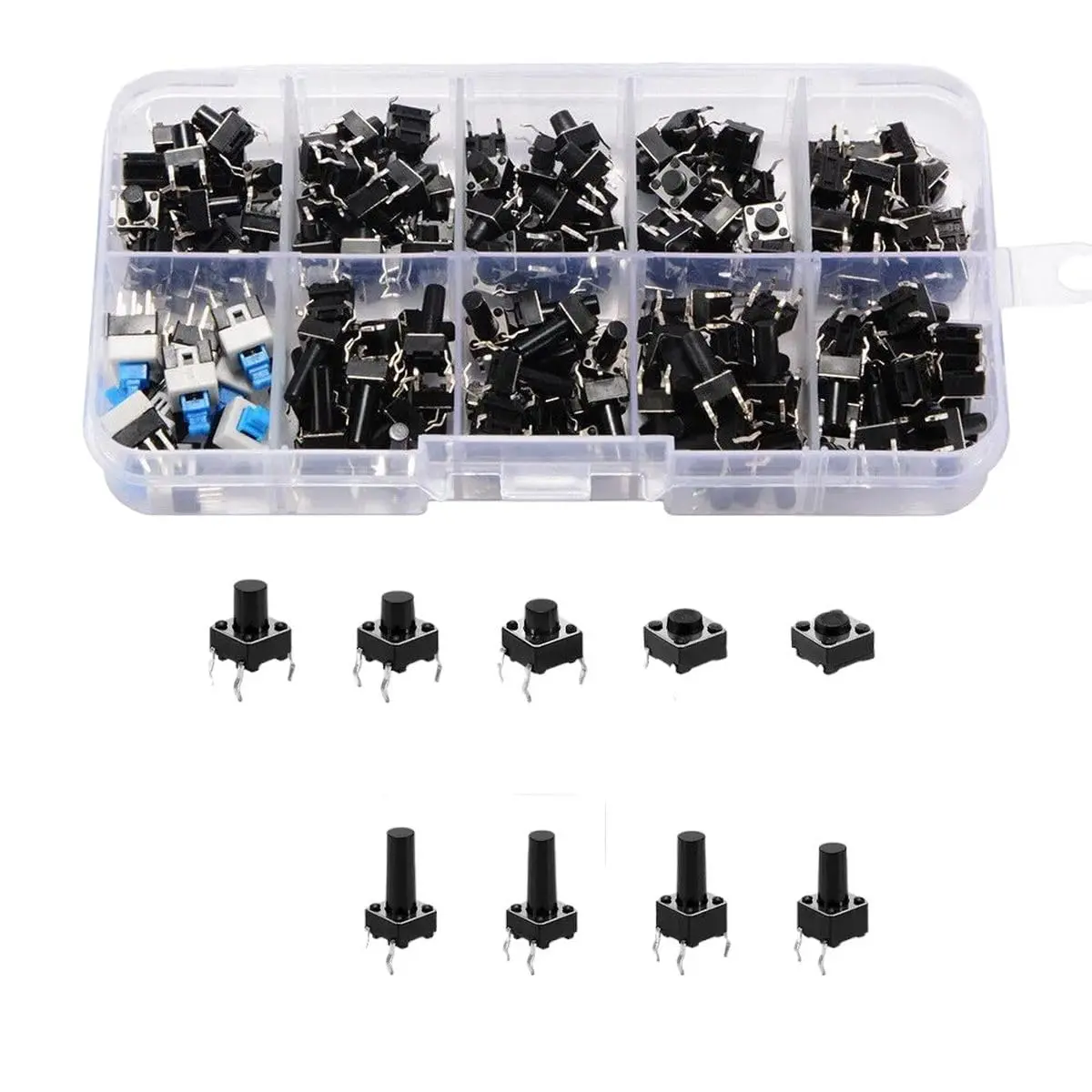 180 Pcs 10 Type Tectile Push Button Switch 1