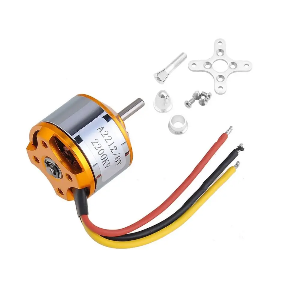 A2212 2200Kv Bldc Brushless Motor For Drone With  Soldered Bullet Connector 1