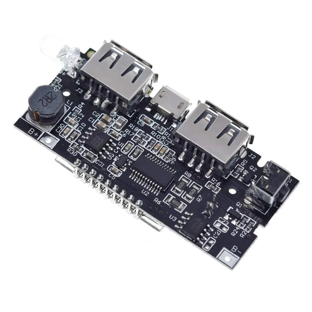 Dual Usb 5V 1A 2.1A Power Bank Charging Module Circuit Board With Digital Display 2