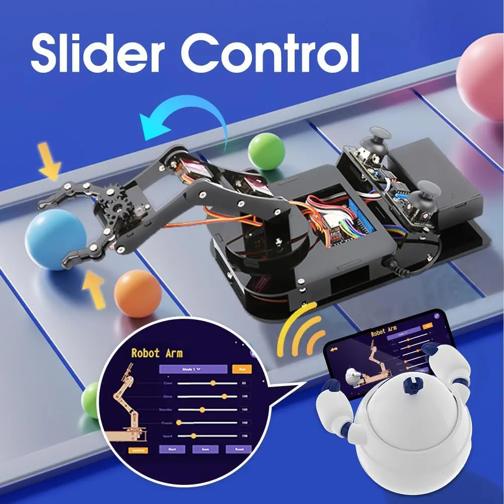 Acebott Qd022 4 Dof Programmable Robot Arm Kit For Beginners And Teens Compatible With Arduino 2