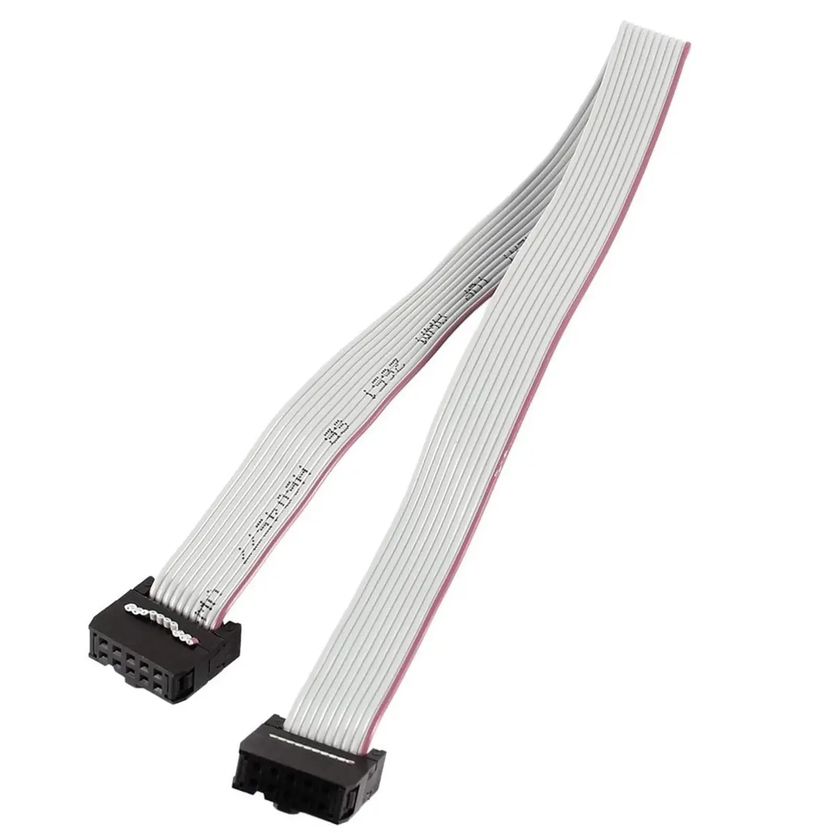 10 Pin Frc Cable With Female To Female 2.54Mm Pitch Connector 7" Long 1