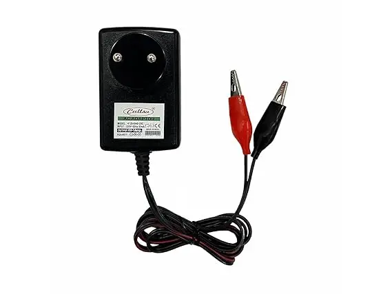 Callsa 6 V 1 Amp Fast Battery Charger With Double Indicator (Ac Input 220V 50Hz Dc Output 6 Volt 1 Amp) Smps Battery Charger With Battery Clip Red And Black 1