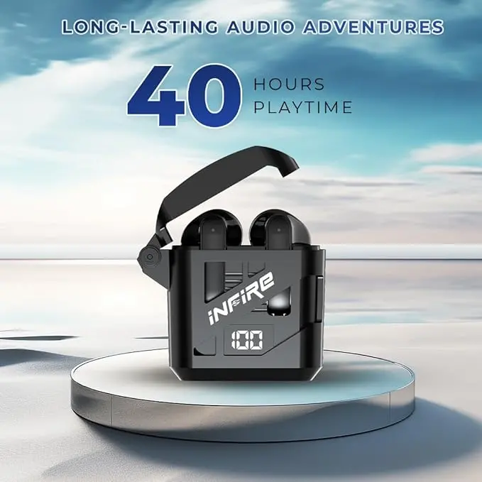 Infire Firebud 64 Wireless Earbuds With 40H Playtime, Bluetooth 5.3, Ai Voice Assistant, Touch Control For Calls, Music & Movies 2