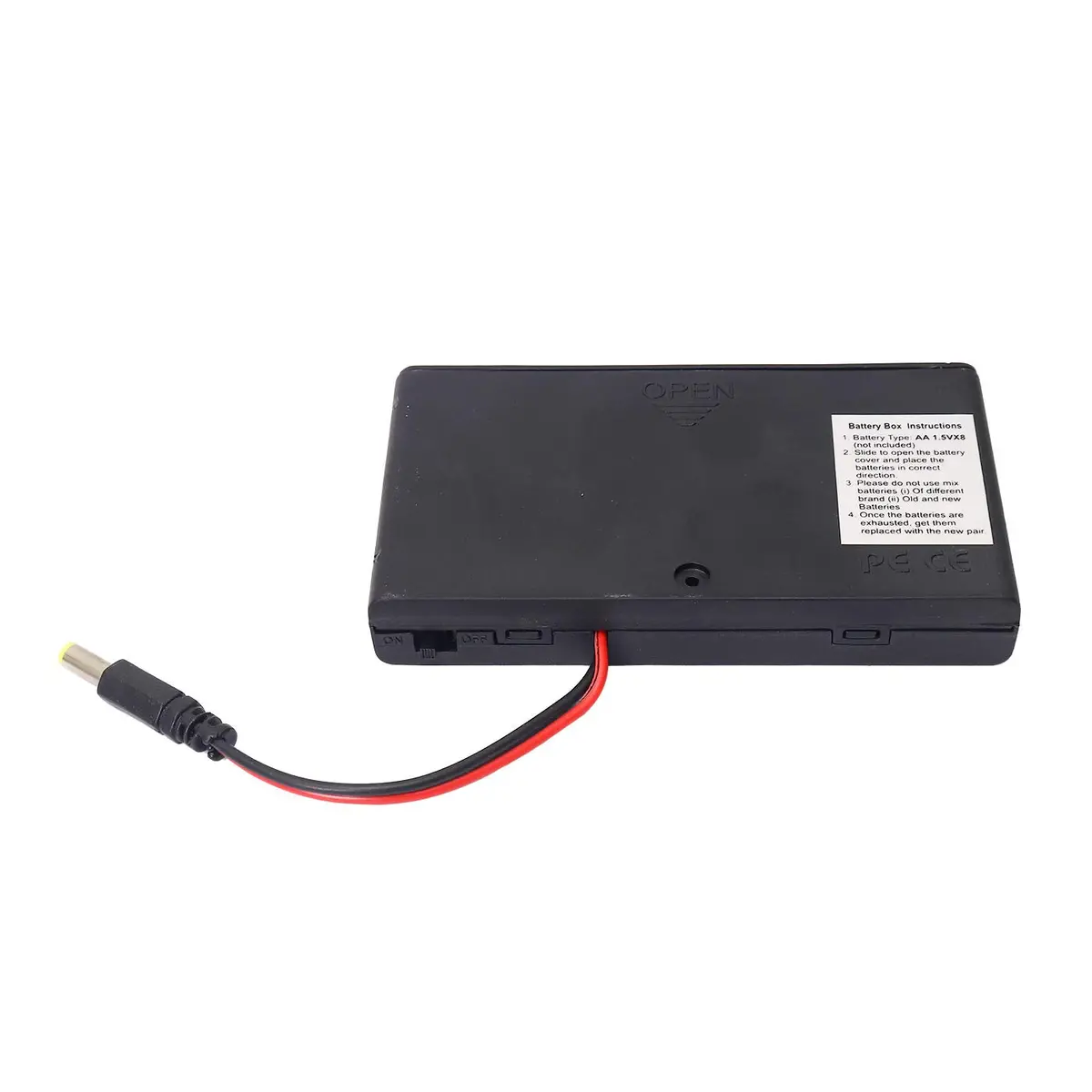 8 X Aa 1.5V Battery Holder With On/Off Switch And Dc Jack 2