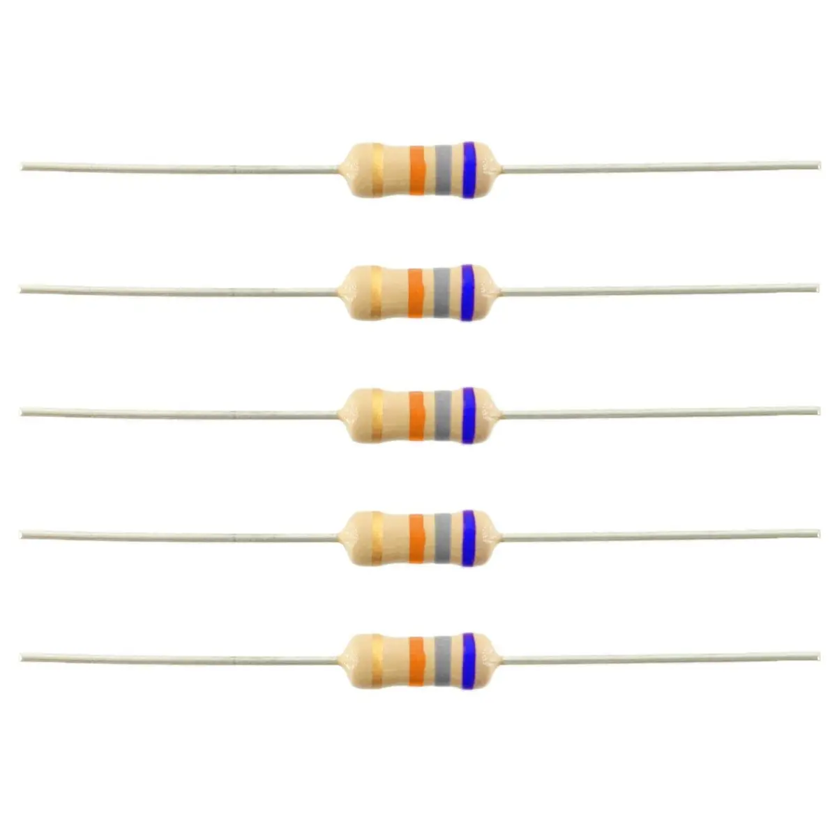 68K Ohm 1/4 Watt ±5% Tolerance Carbon Film Resistor 1