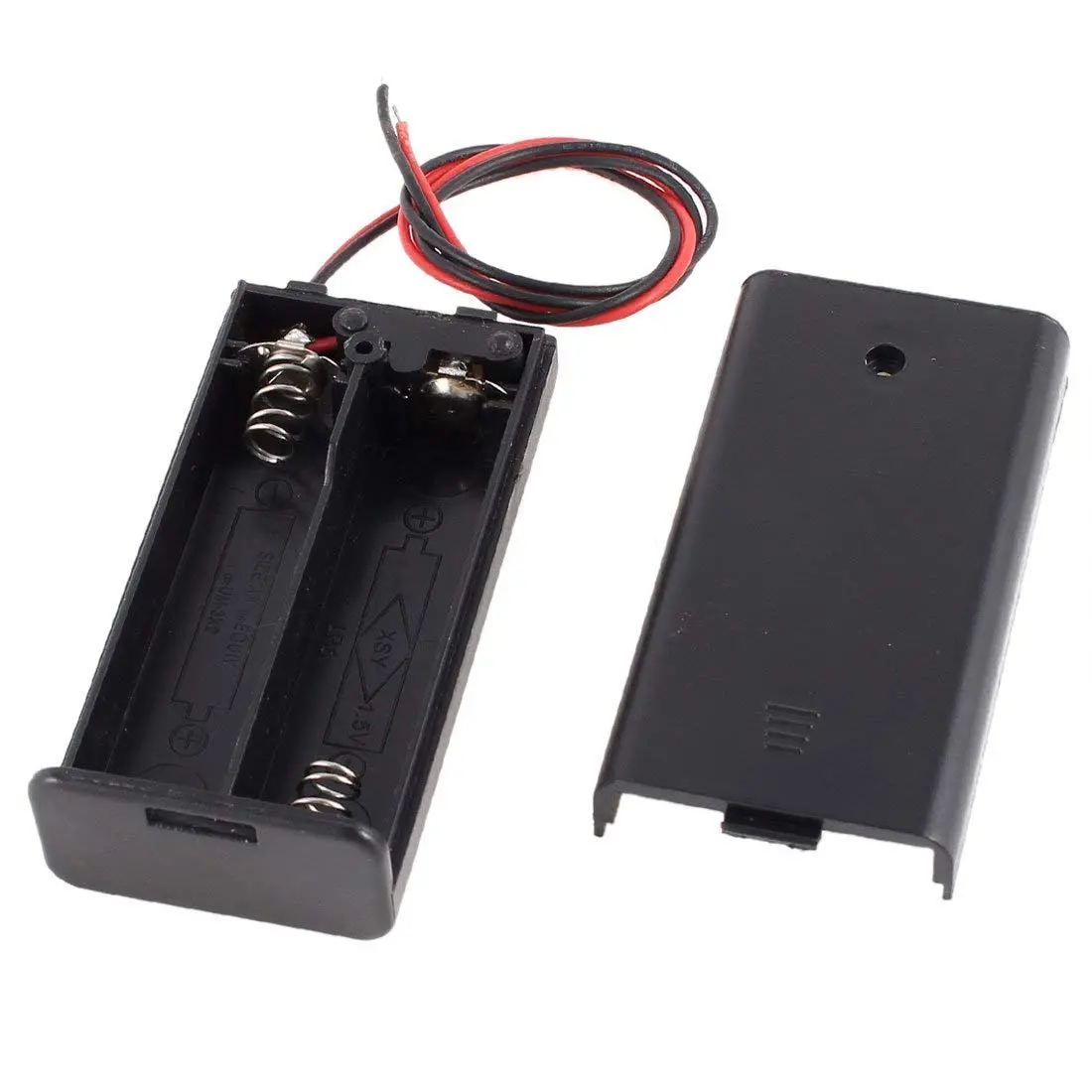 2 X Aa 1.5V Battery Holder With Cover And On/Off Switch 1