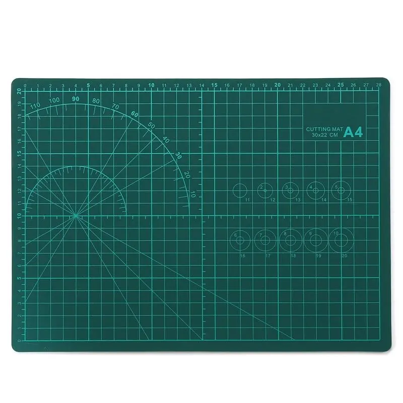 A4 Size Double Sided Flexible Cutting Mat With Marked Pattern And Grids (300X220mm) 2