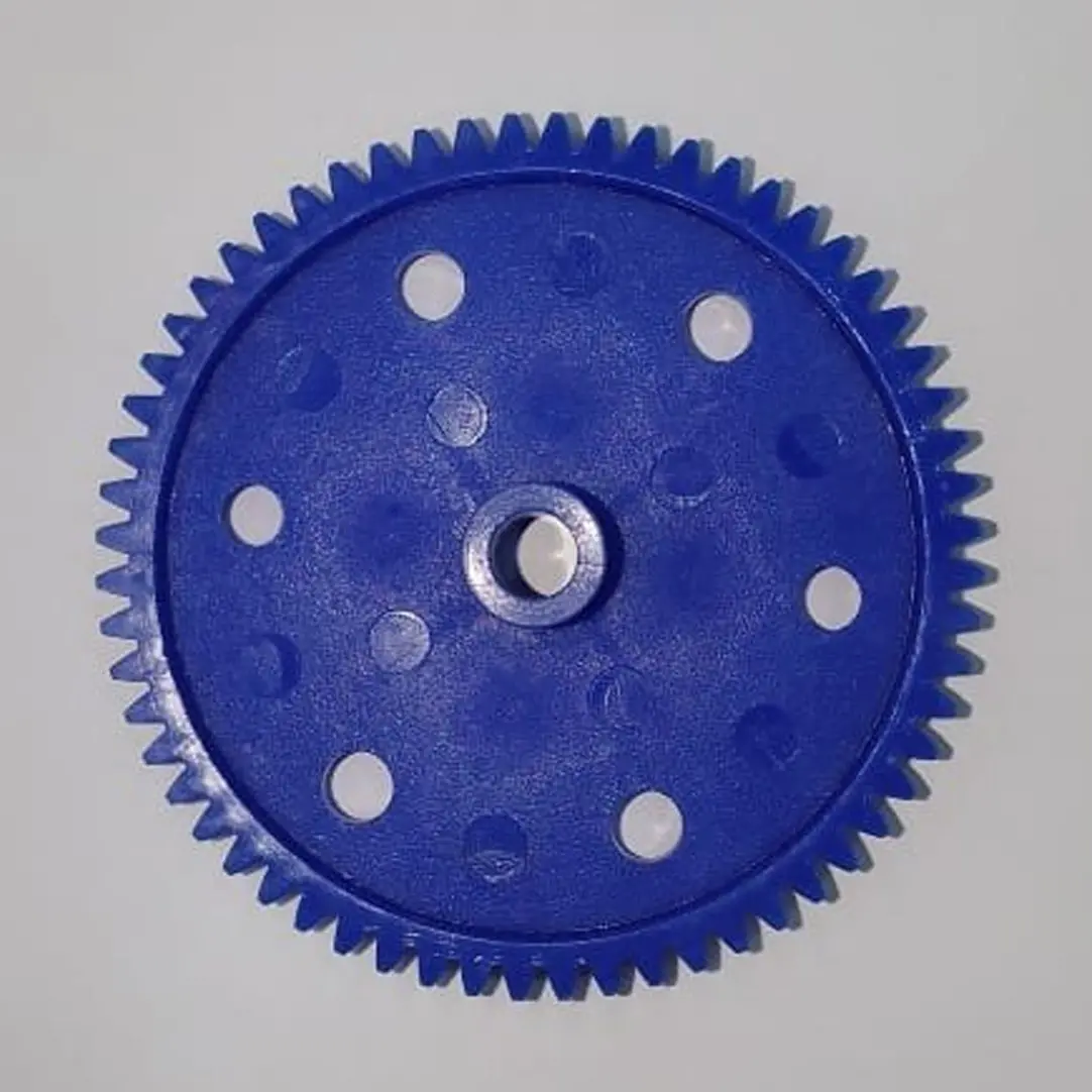 60 Teeth 65 Mm Plastic Spur Pinion Gear 6Mm Shaft (Blue) 1