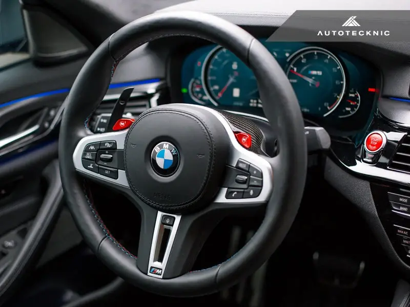 Autotecknic Replacement Carbon Steering Wheel Top Cover - F95 X5m | F96 X6m 2
