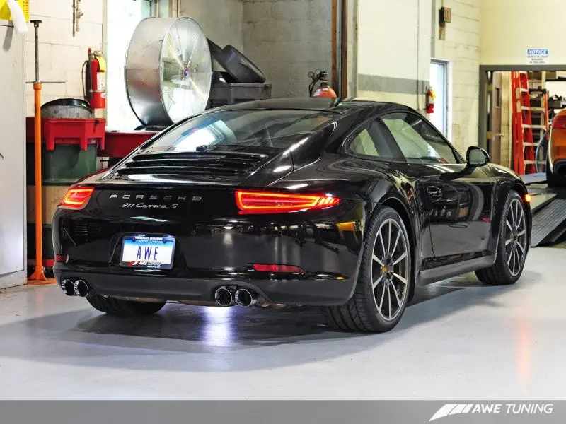 Awe Tuning Porsche 991 Switchpath Exhaust For Non-Pse Cars Diamond Black Tips 2