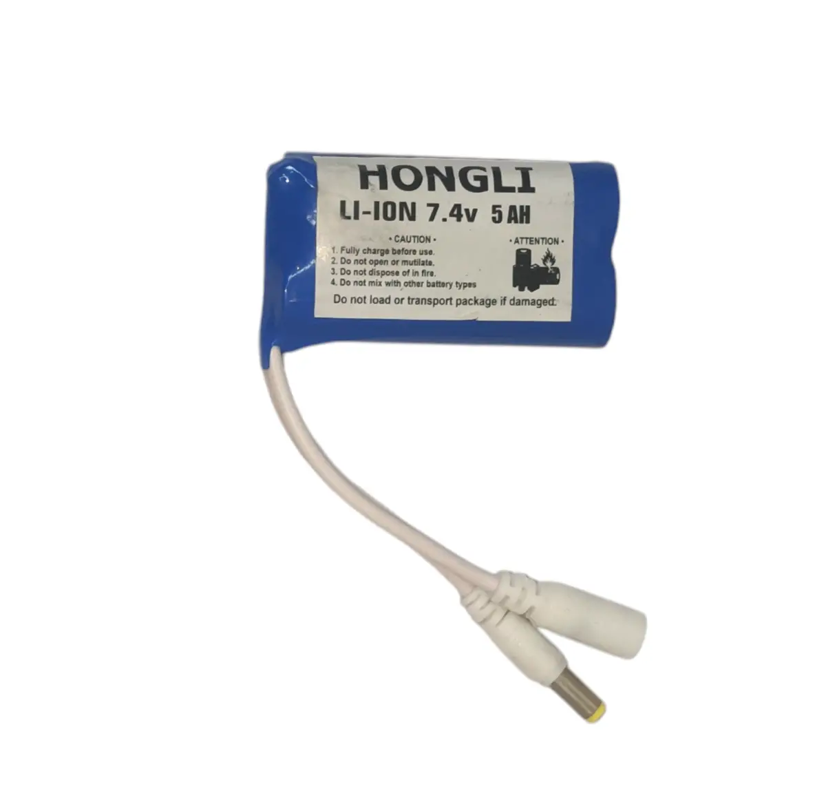 Hongli 7.4V 5000 Mah With Bms Lithium Ion Rechargeable Battery Pack (18650X2) 1