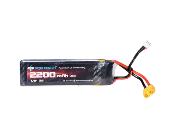 Genx 7.4V 2S 2200Mah 40C / 80C Premium Lipo Lithium Polymer Battery 1