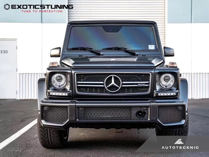 Autotecknic Carbon Fiber Front Bumper Bull Bar Cover - Mercedes-Benz W463 G-Class 3