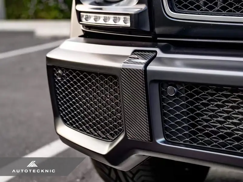 Autotecknic Carbon Fiber Front Bumper Bull Bar Cover - Mercedes-Benz W463 G-Class 2