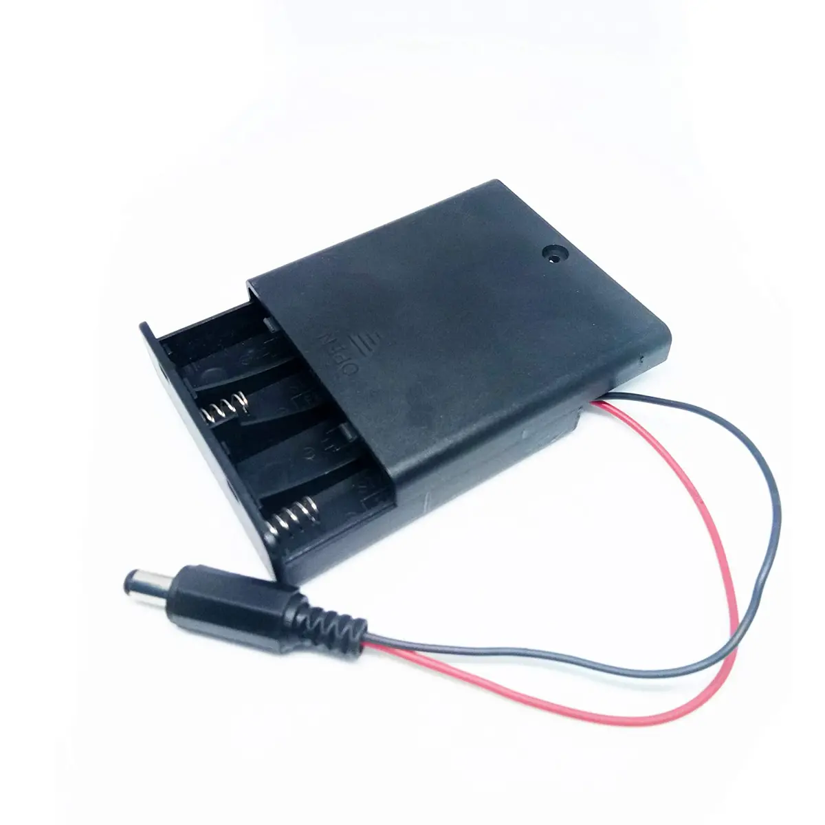 4 X Aa 1.5V Battery Holder With On/Off Switch And Dc Jack 1