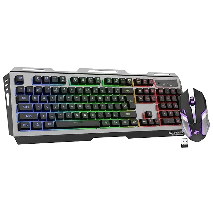 Zebronics Transformer Pro Gaming Wireless Keyboard & Mouse Combo (Black) 1