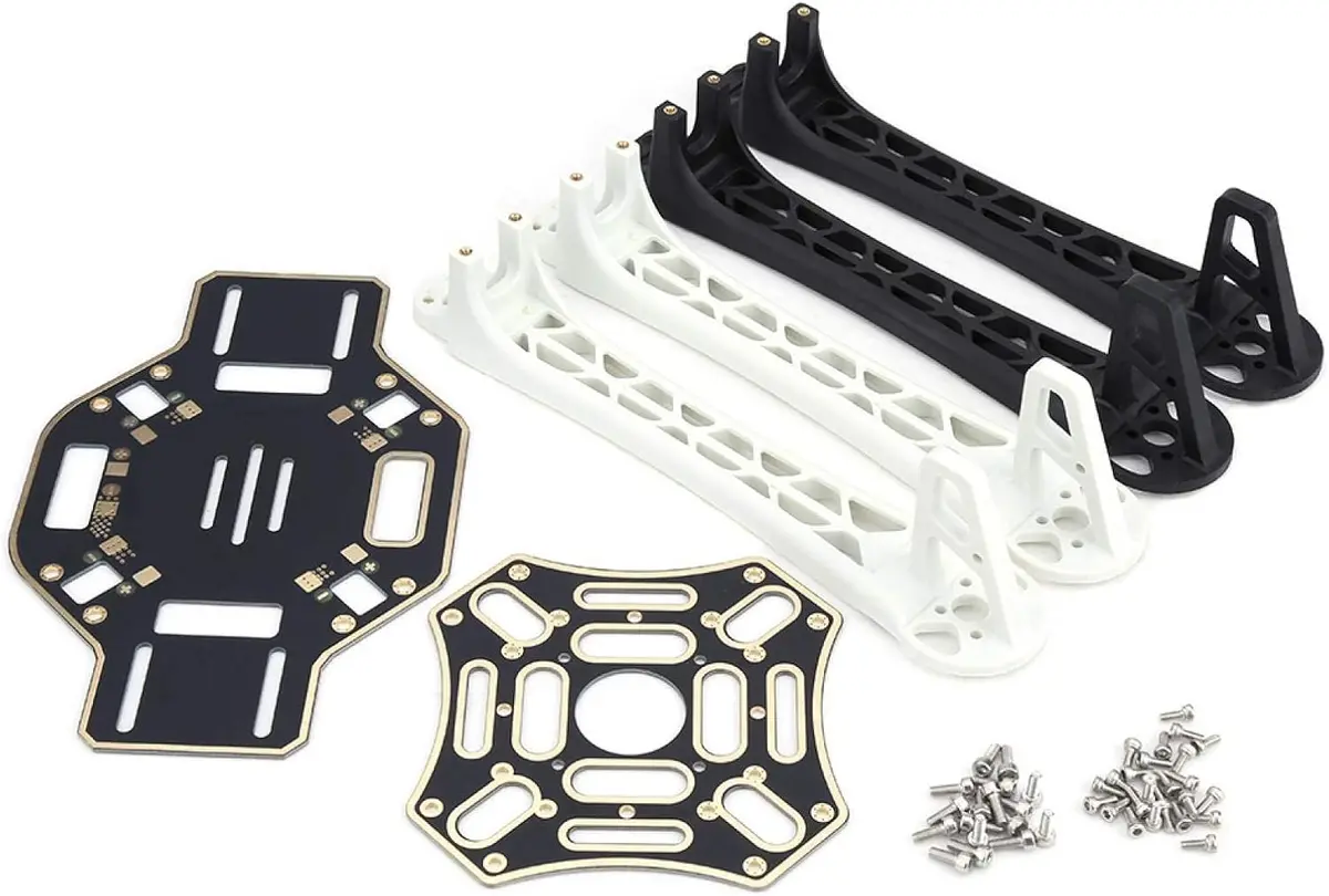 (Made In India) F450 / Q450 Quadcopter Drone Frame Kit With Integrated Pcb (Black & White) 2