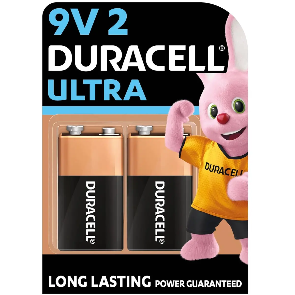 9V Duracell Ultra Alkaline Batteries (Pack Of 2) 9V2 1