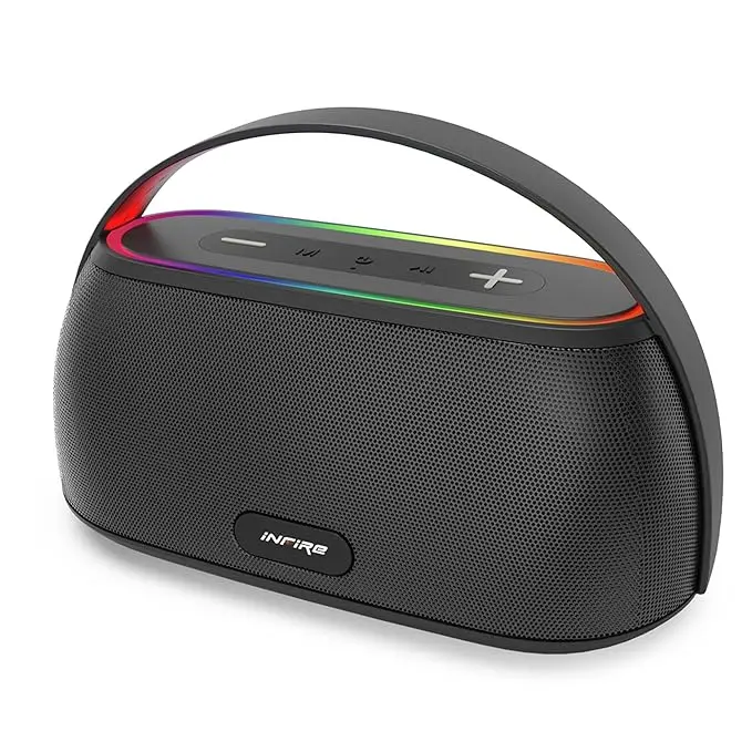 Infire Firebeatz 14W Bluetooth Party Speaker, Powerful Sound With Multicolour Rgb Led Lights Upto 8 Hours Playback Time I Bt 5.4/Fm Radio/Tf Card/Usb Playback 1