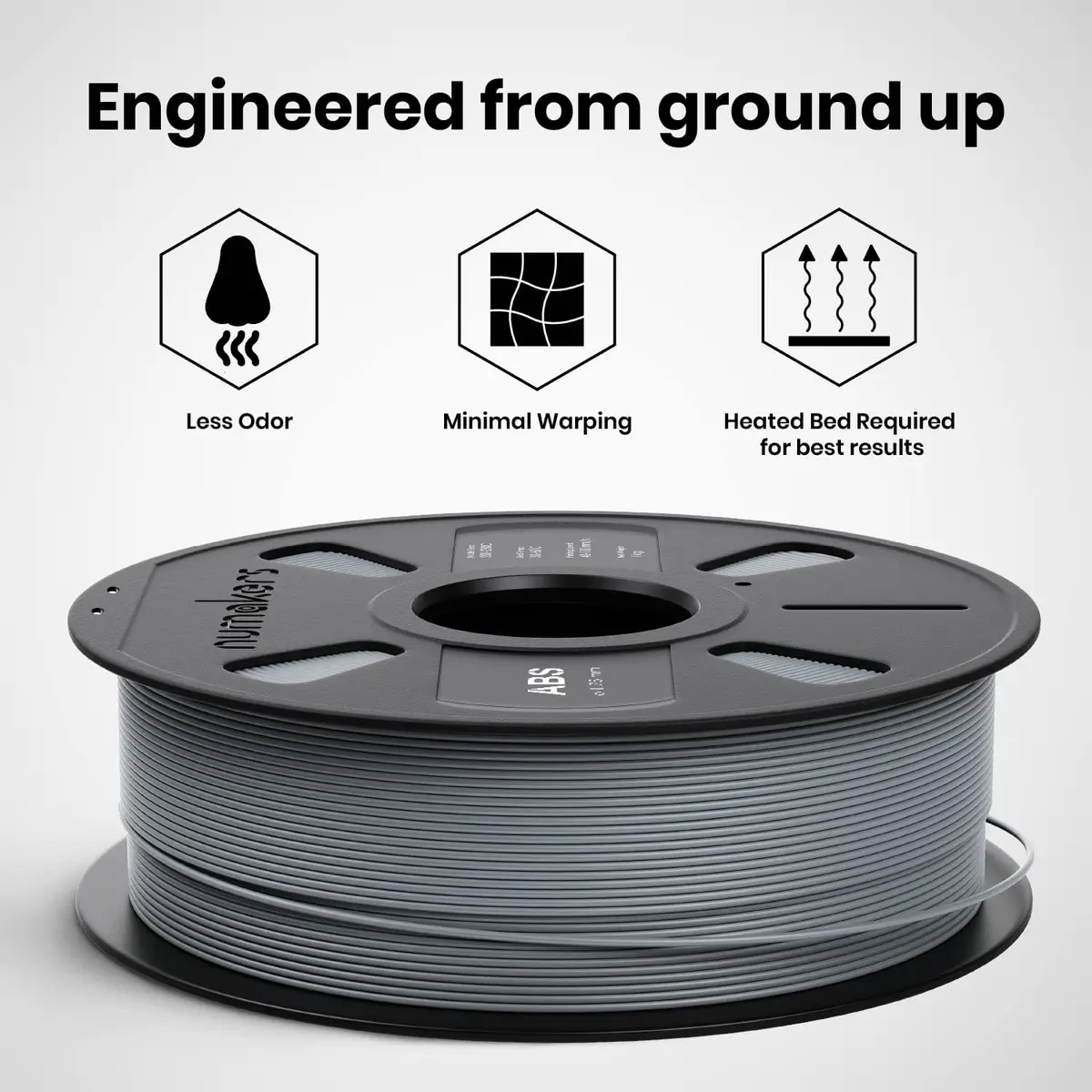 Numakers Abs Filament- Pure White - 1.75 Mm / 1 Kg 2