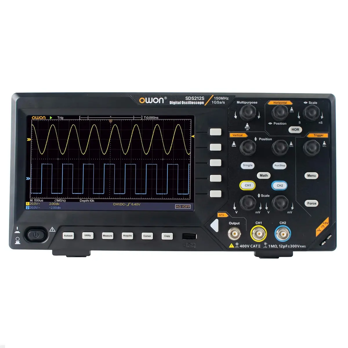 Owon Sds212s Digital Storage Oscilloscope With Function Generator (120 Mhz) 1
