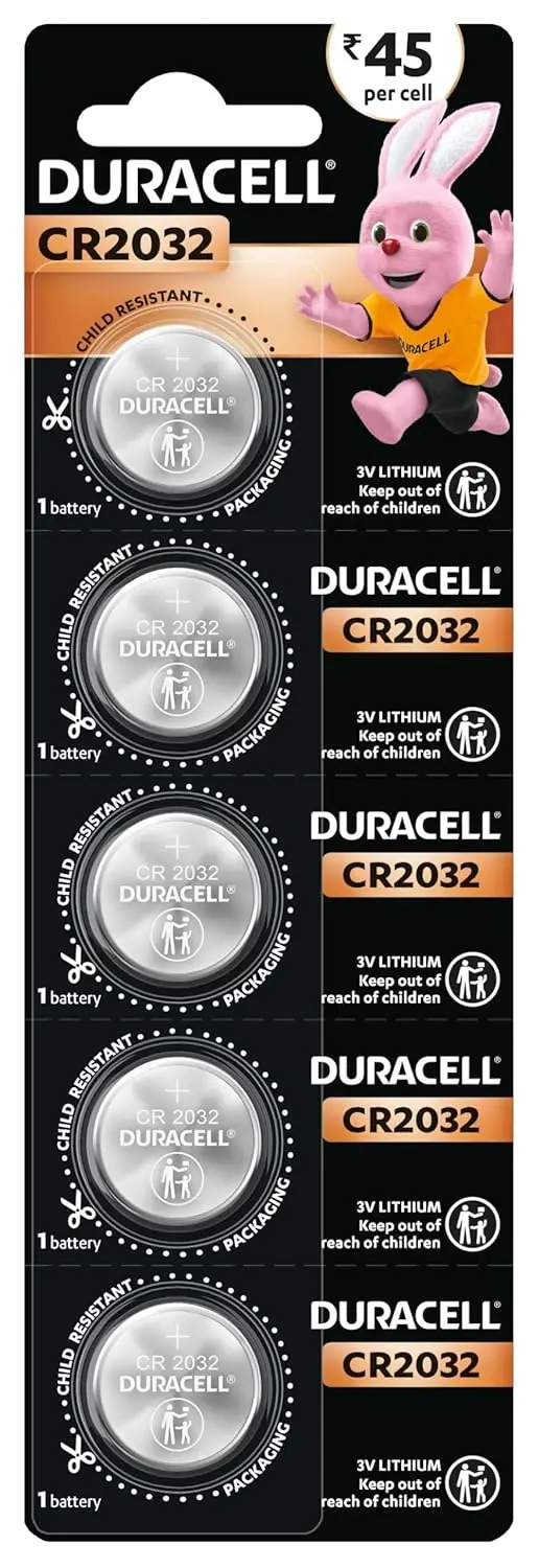 Duracell Cr 2032 Duracell 3V Lithium Coin Battery (Pack Of 5) 1