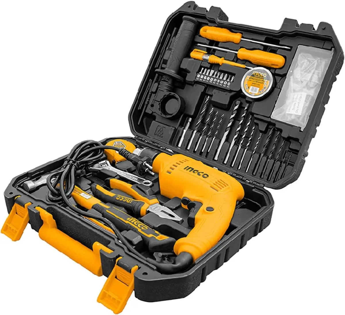 Ingco Hkthp11151 Impact Drill 680W With 115 Pcs Tools Set 1
