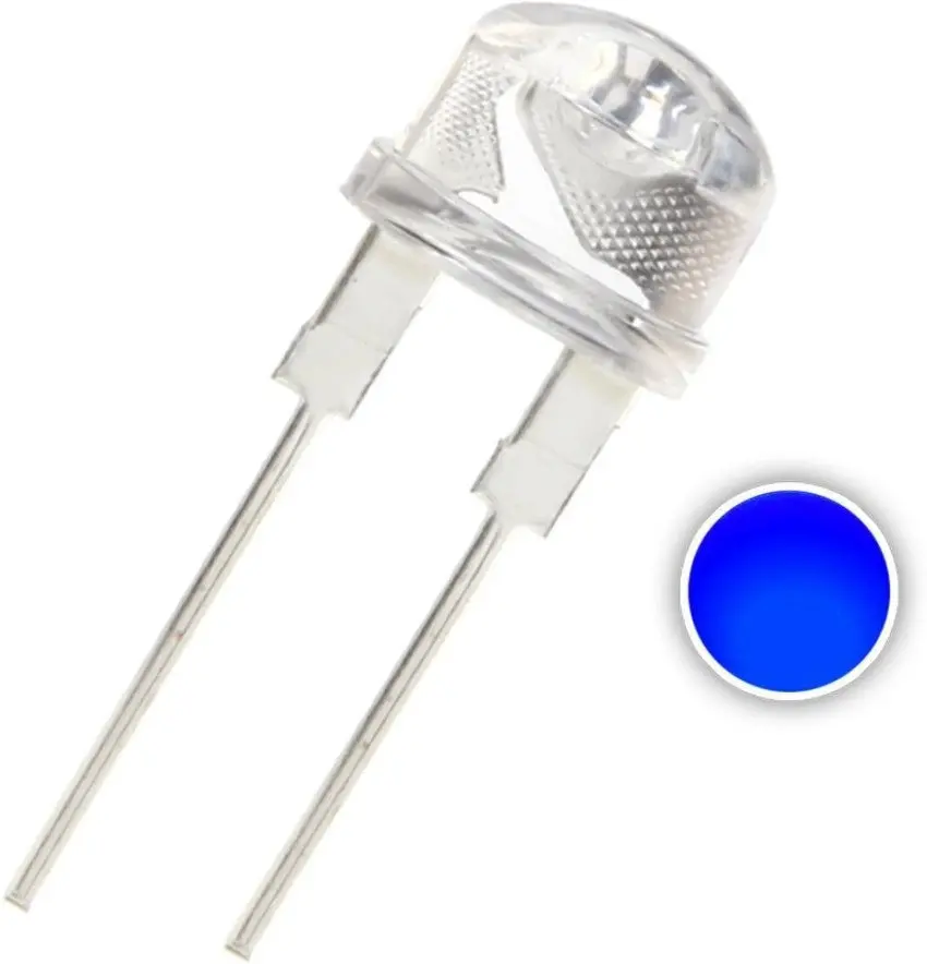 8Mm Blue Clear Led (1 Pc) 1