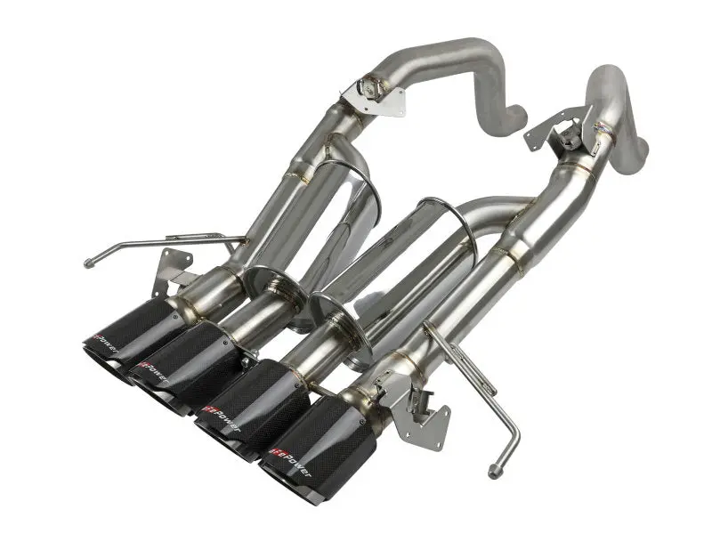 Afe Mach Force-Xp Axle-Back Exhaust System W/ Carbon Fiber Tips Chevrolet Corvette (C7) 14-19 6.2L 1