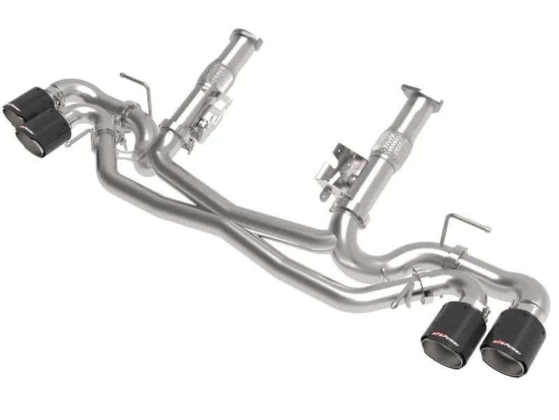 Afe Mach Force-Xp 3In To 2-1/2In 304Ss Cat-Back (No Muff.) 2020 Chevy Corvette 6.2L - Carbon Tip 1