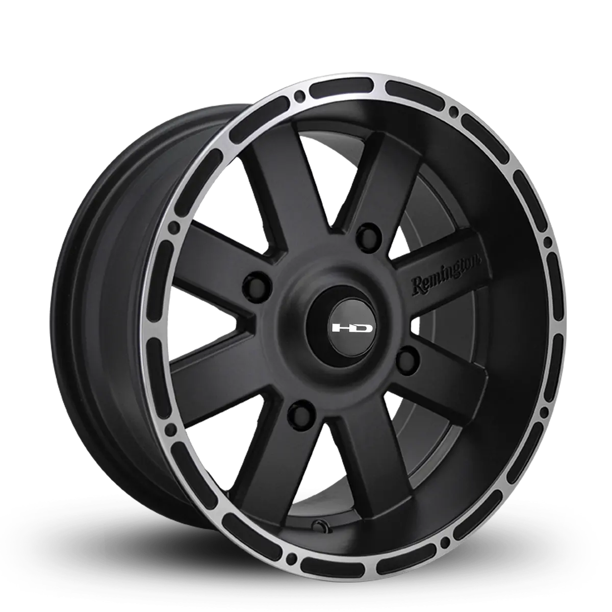 Hd Off-Road Wheels 8-Point Atv/Utv | Satin Black W Machined Lip Edge 1