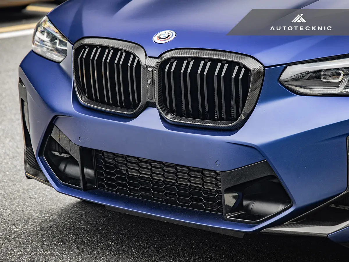 Autotecknic Dry Carbon Fiber Dual-Slats Front Grille Set - F97 X3m Lci | F98 X4m Lci 2