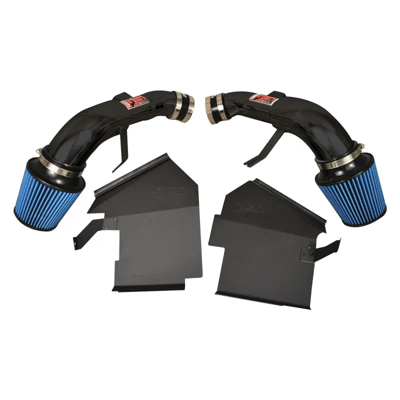 Injen 14 Infiniti Q50 3.7L V6 Black Dual Short Ram Intake W/ Mr Techn And Heat Shields 2