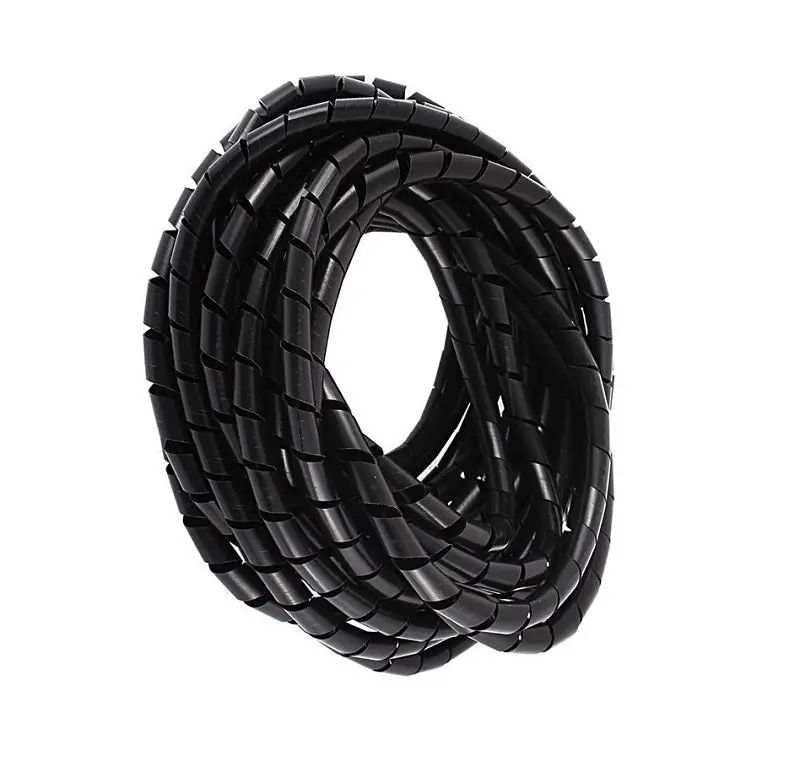 12 Mm Pvc Spiral Wrapping Sleeve Band For Wire Harness - 1 Meter (Black) 1