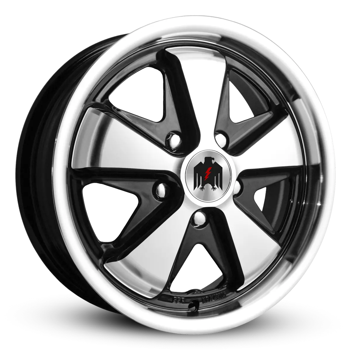 Klassik Rader 911 15X5.5 +45 5X130mm Gloss Black/Machined Face&Lip 1