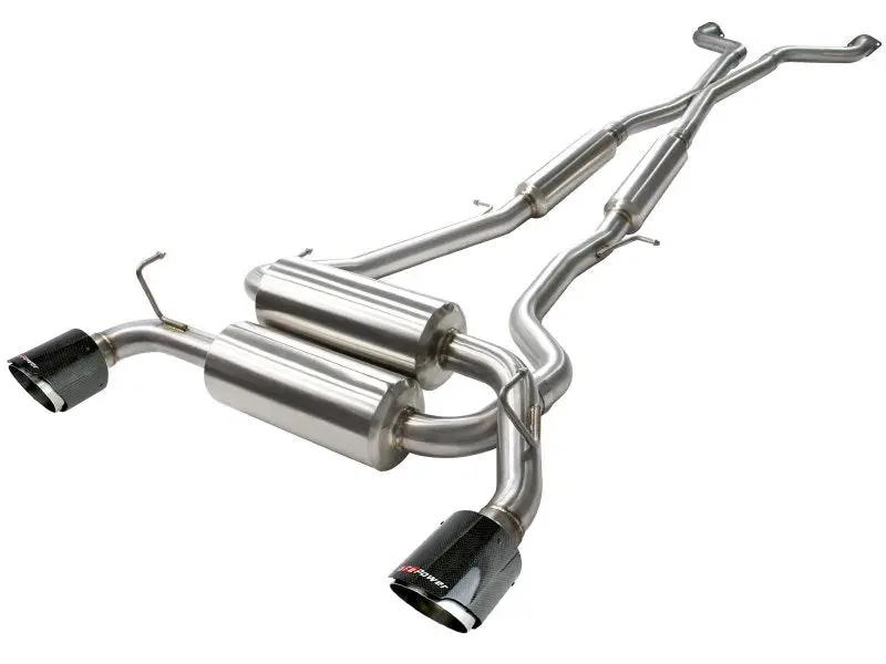 Afe Takeda 2-1/2In 304Ss Cat-Back Exhaust Infiniti G37 08-13/Q60 14-15 V6-3.7 W/ Carbon Fiber Tips 1