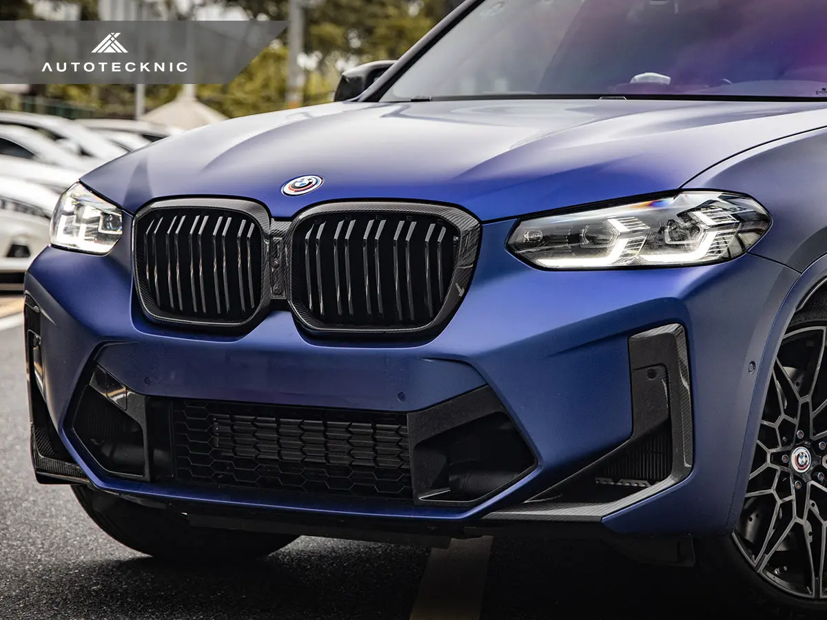 Autotecknic Dry Carbon Fiber Dual-Slats Front Grille Set - G01 X3 Lci | G02 X4 Lci 2